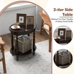 Tangkula 2-Tier End Table Oval Compact Sofa Side Nightstand W/ Storage Shelf 13 Tangkula 2-Tier End Table Oval Compact Sofa Side Nightstand W/ Storage Shelf -Tangkula Shop GUEST f8bcd7d6 7139 4d54 974c 54ef87c9b9e2