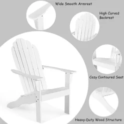 Tangkula 2-Piece Classic Acacia Wood Adirondack Chair Set - White 11 Tangkula 2-Piece Classic Acacia Wood Adirondack Chair Set - White -Tangkula Shop GUEST f96bb1fb 437c 43d1 a7d3 50f0b47f0dbc