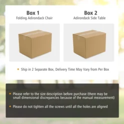 Tangkula 3-Piece Adirondack Chair Set with Side Table & Cup Holder - White -Tangkula Shop GUEST f9784676 3d9b 42e7 9154 58ac28e9f0b5