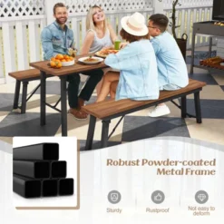 Tangkula Outdoor Folding Bench Set Of 2 55 Inches Long 2-3 Person Acacia Wood Backless Patio Dining Bench -Tangkula Shop GUEST f9f59957 b8a5 4d56 a081 45536ef56957