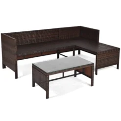 Tangkula 3PC Outdoor Furniture Set Rattan Wicker Sofa Table Deck Garden Patio -Tangkula Shop GUEST faaf8a49 fa96 4791 b8c9 9e2dca48a729