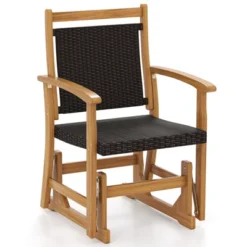 Tangkula 2-Piece Patio Rattan Glider Chair Set with Acacia Wood Frame 18 Tangkula 2-Piece Patio Rattan Glider Chair Set with Acacia Wood Frame -Tangkula Shop GUEST fb6d85c4 ca92 4378 ba25 4f648520167b 1