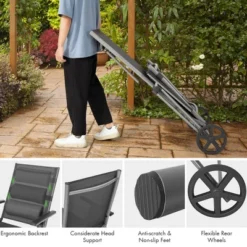 Tangkula 2PCS Outdoor Patio Recliner Chairs - Adjustable Folding Chaise Lounge with Wheels 11 Tangkula 2PCS Outdoor Patio Recliner Chairs - Adjustable Folding Chaise Lounge with Wheels -Tangkula Shop GUEST fc03e429 517d 485a 9f43 af0e448a9d75