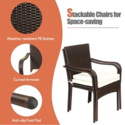 Tangkula 3-Piece Patio Bistro Set with Acacia Wood Coffee Table & Umbrella Hole 17 Tangkula 3-Piece Patio Bistro Set with Acacia Wood Coffee Table & Umbrella Hole -Tangkula Shop GUEST fc6e198f a01a 4535 af44 e36d7a2cd414