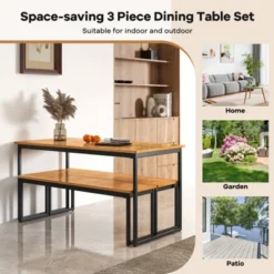 Tangkula 51" Acacia Wood Patio Dining Bench Set - Set of 2 Backless Outdoor Benches 15 Tangkula 51" Acacia Wood Patio Dining Bench Set - Set of 2 Backless Outdoor Benches -Tangkula Shop GUEST fc700af7 1bea 4447 80ff f5081670e74d