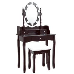 Tangkula Mirrored Vanity Table Set Lighted Makeup Dresser W/ Drawers 13 Tangkula Mirrored Vanity Table Set Lighted Makeup Dresser W/ Drawers -Tangkula Shop GUEST fcb333db 8c89 4ccc b0de a09700adbe80