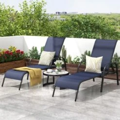 Tangkula Outdoor Lounge Chair Patio Chaise Lounge With Adjustable Backrest Reclining Pool Lounge Chair For Outside With Heavy Duty Steel Frame Navy 12 Tangkula Outdoor Lounge Chair Patio Chaise Lounge With Adjustable Backrest Reclining Pool Lounge Chair For Outside With Heavy Duty Steel Frame Navy -Tangkula Shop GUEST fcd796e4 34d2 485d a940 866605182df7