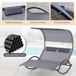 Tangkula Outdoor Double Chaise Rocker Rocking Daybed with Sun Shade Canopy 16 Tangkula Outdoor Double Chaise Rocker Rocking Daybed with Sun Shade Canopy -Tangkula Shop GUEST fd828ebe 7fc3 4756 8fe4 671ddc3281b4