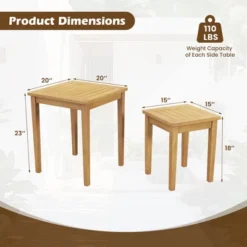 Tangkula 2-Piece Teak Wood Nesting Tables - Space-Saving Outdoor Side Tables 16 Tangkula 2-Piece Teak Wood Nesting Tables - Space-Saving Outdoor Side Tables -Tangkula Shop GUEST fdd6d0dd cb20 4879 b8b1 0b053ccad64a