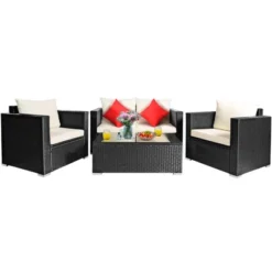 Tangkula 8PCS Rattan Patio Conversation Set Outdoor Furniture Set W/ Cushions -Tangkula Shop GUEST fe623b0a 6eae 4daa bd27 572f81958eca