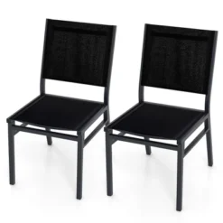 Tangkula 2PCS Outdoor Dining Chairs W/ Breathable Seat Backrest Heavy-Duty Aluminum Frame 17 Tangkula 2PCS Outdoor Dining Chairs W/ Breathable Seat Backrest Heavy-Duty Aluminum Frame -Tangkula Shop GUEST ff345ca9 89b7 488c 983d 7ecda73381c2