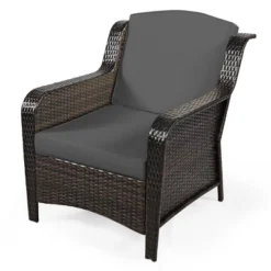 Tangkula 5-Piece Rattan Patio Conversation Set - Outdoor Wicker Sofa with Grey Cushions 16 Tangkula 5-Piece Rattan Patio Conversation Set - Outdoor Wicker Sofa with Grey Cushions -Tangkula Shop GUEST ff5a30f8 4892 4ef5 93eb 8060edf59f78