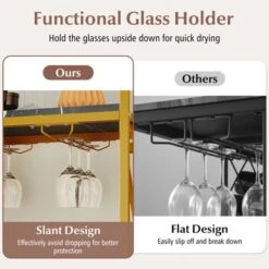 Tangkula Freestanding Floor Drink Rack, Wooden Coffee Bar Table W/ Drink Storage -Tangkula Shop GUEST ffe20bbf e458 4d80 84fb 4f8a608b61bb